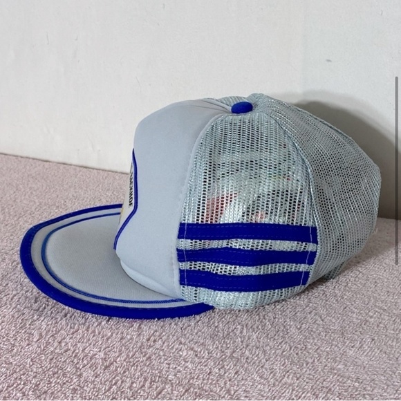 Vintage Grey Blue Lloyd’s &. Frank’s Backhoe Athabasca Mesh Back Trucker Hat - Picture 4 of 11